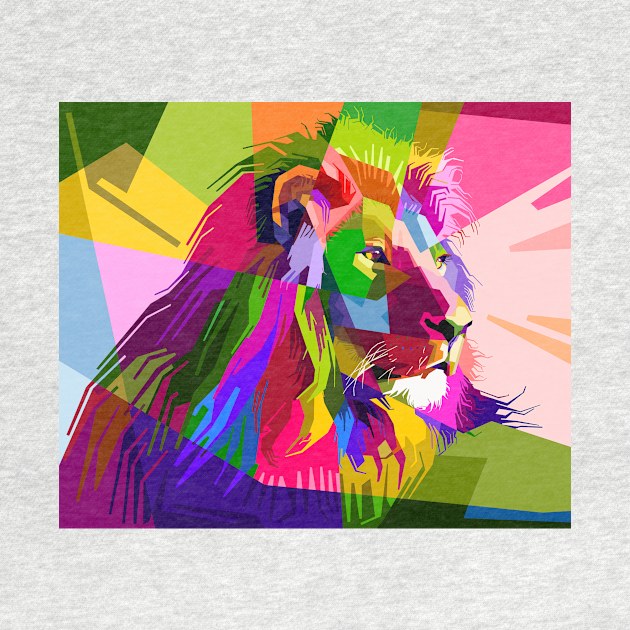 Polygonal lion by NancyJov